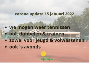 We mogen weer! Corona-update 15 jan 2022
