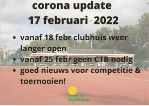 corona update 17 februari 2022